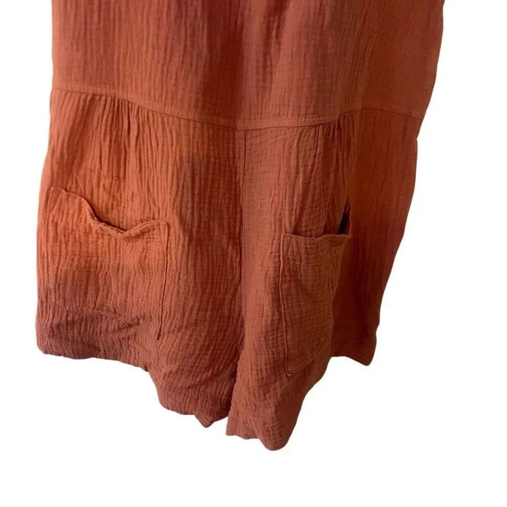 Ces femme shorts jumpsuit adjustable medium orange - Picture 6 of 7